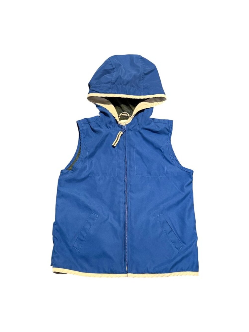 Baby Gap Toddler Sleeveless Hooded Jacket Vest Sz: 3xl/ 3 yrs Blue Check Desc